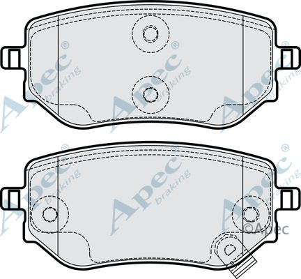 APEC BRAKING Комплект тормозных колодок, дисковый тормоз PAD2240